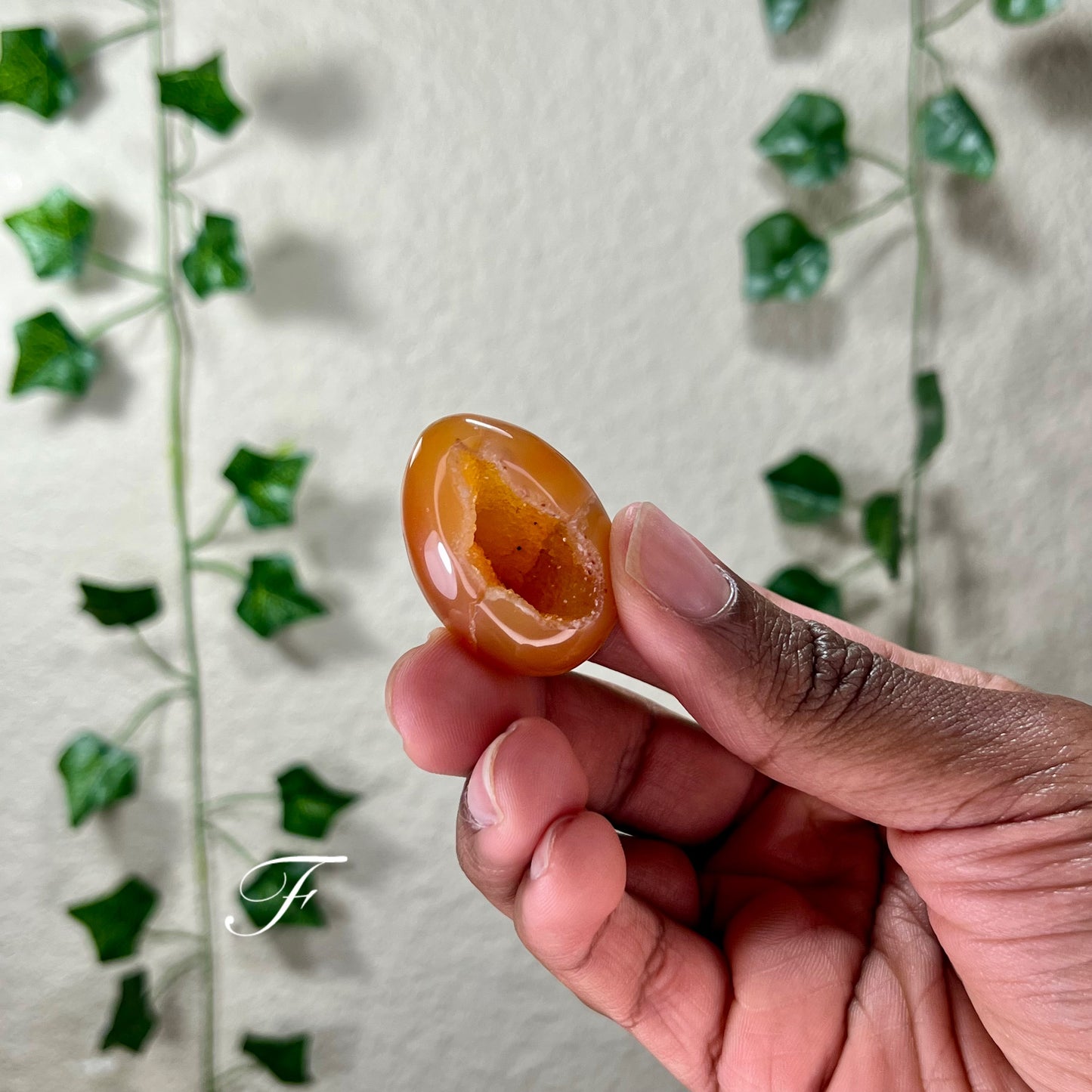 Carnelian Druzy Eggs
