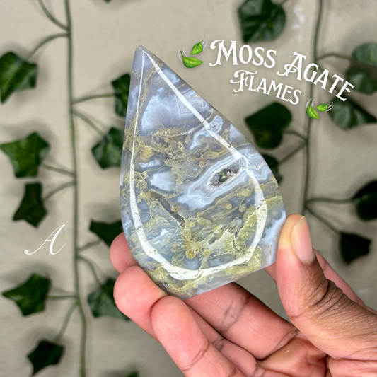 Moss Agate Flames