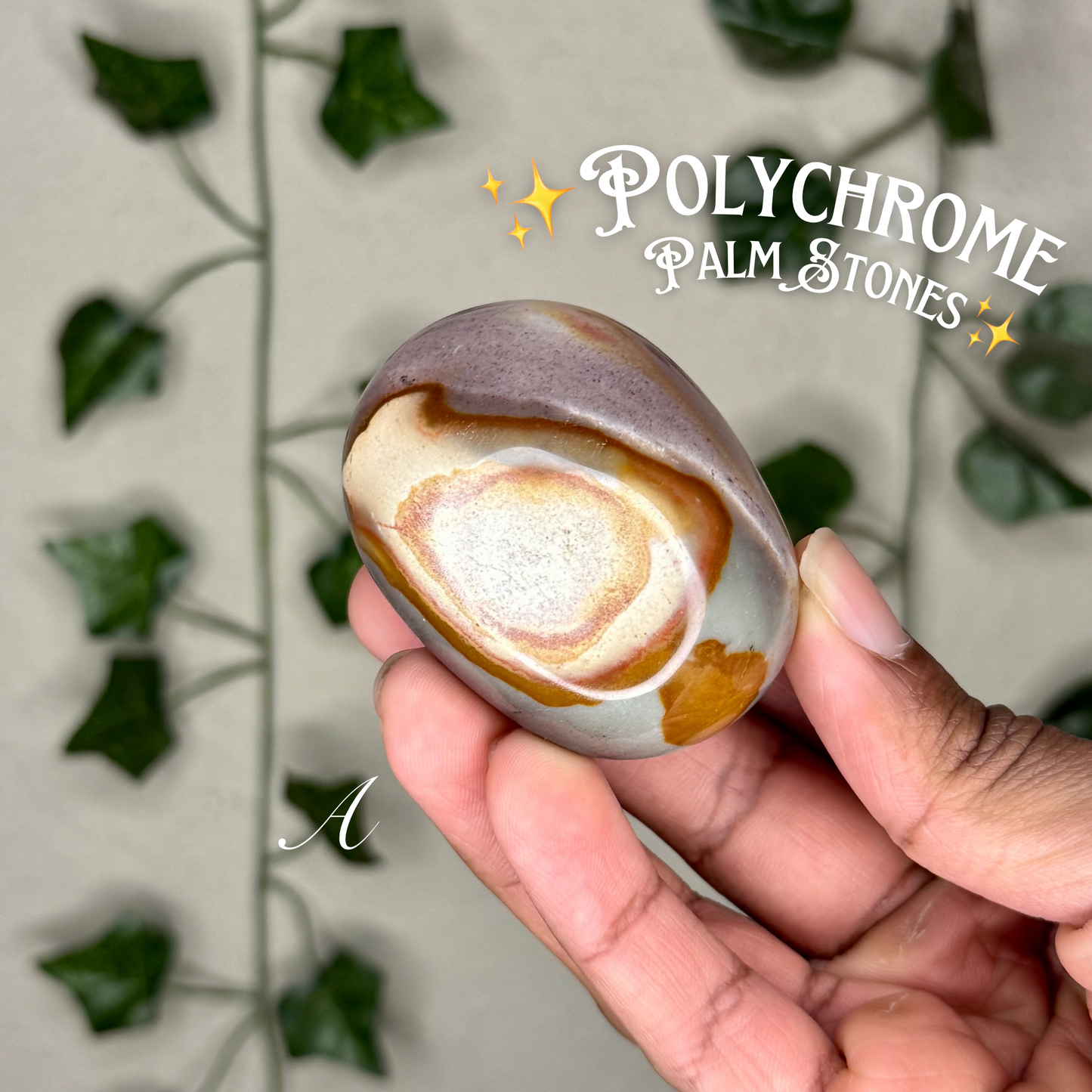 Polychrome Jasper Palm Stones
