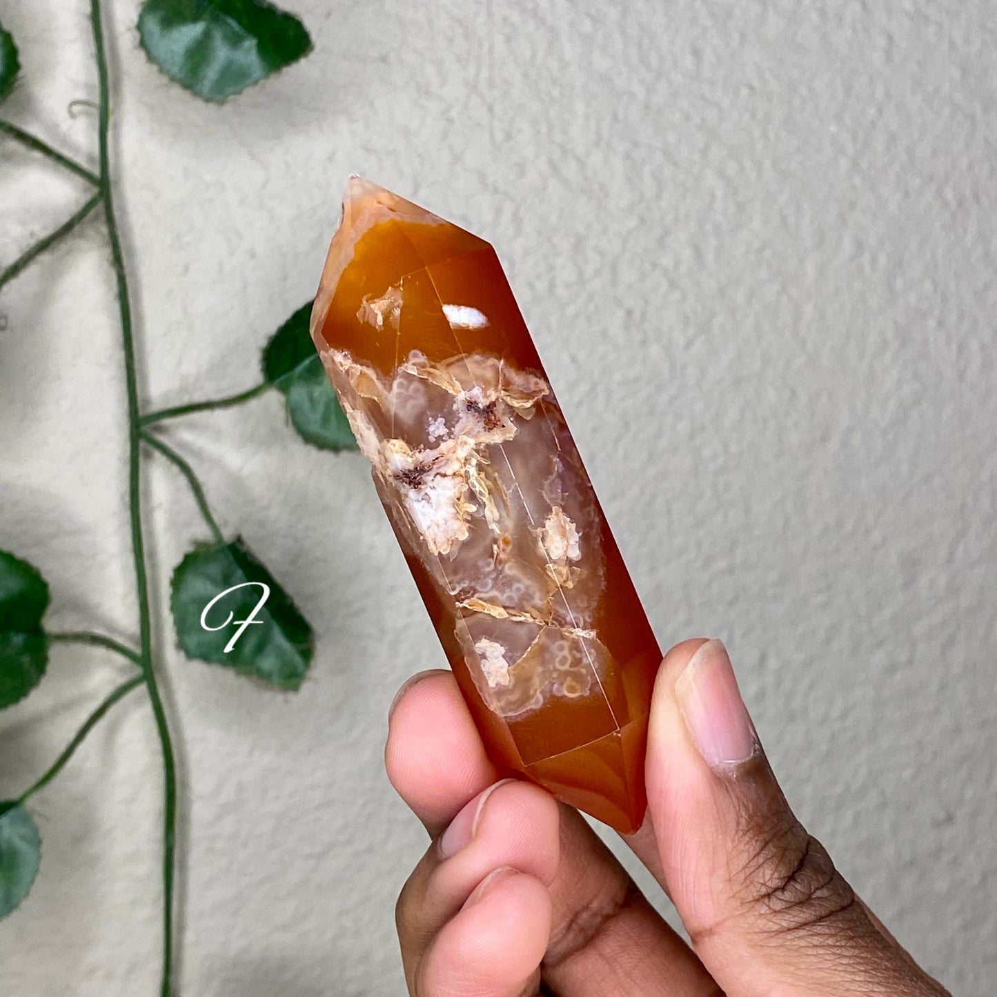 Carnelian X Flower Agate DT's