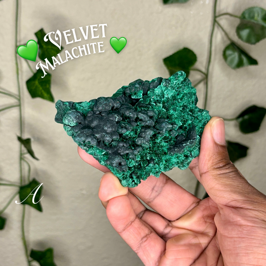 Raw Velvet Malachite Specimens