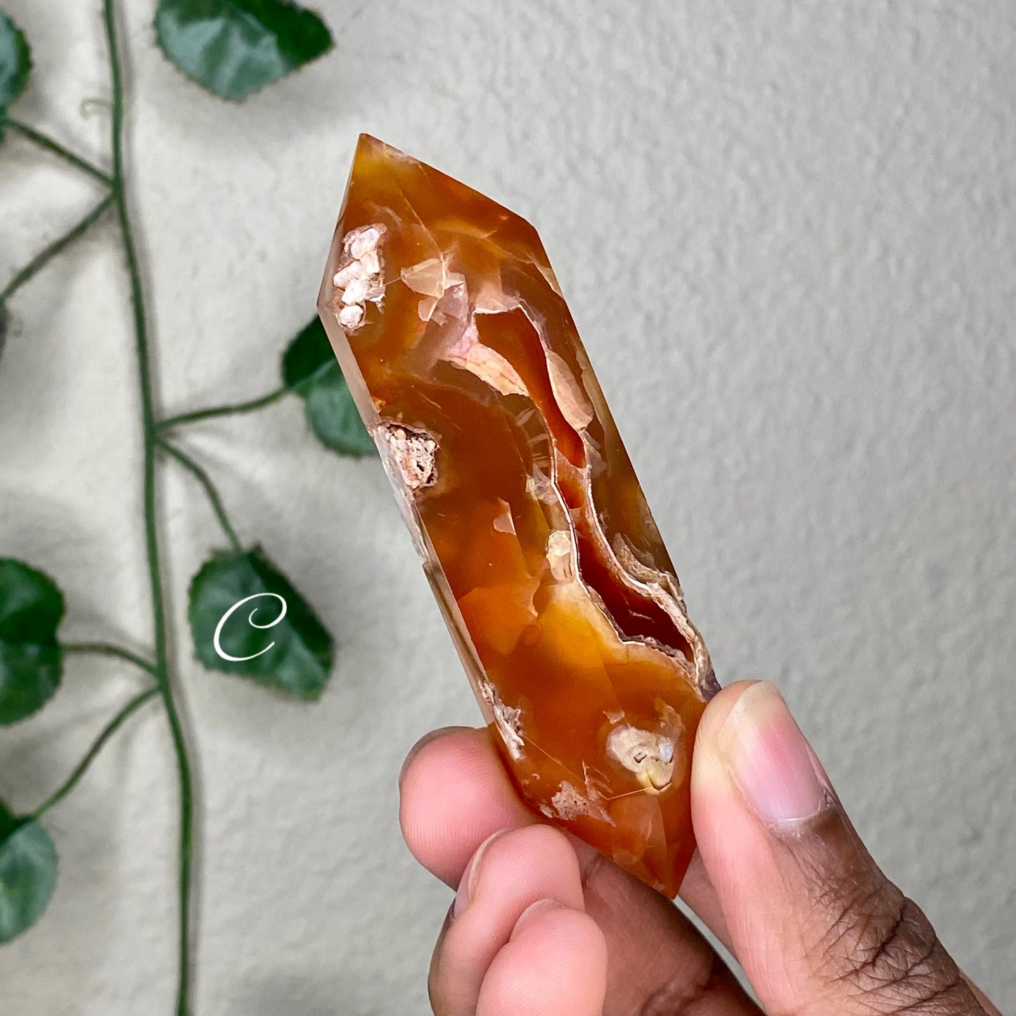 Carnelian X Flower Agate DT's