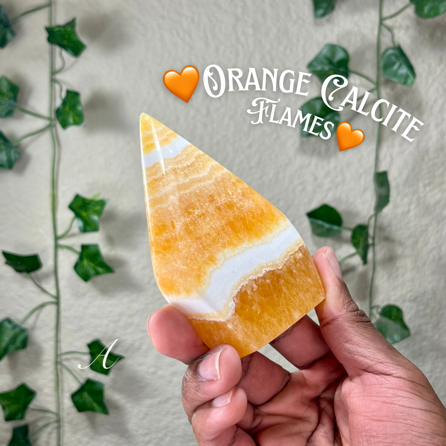 Orange Calcite Flames