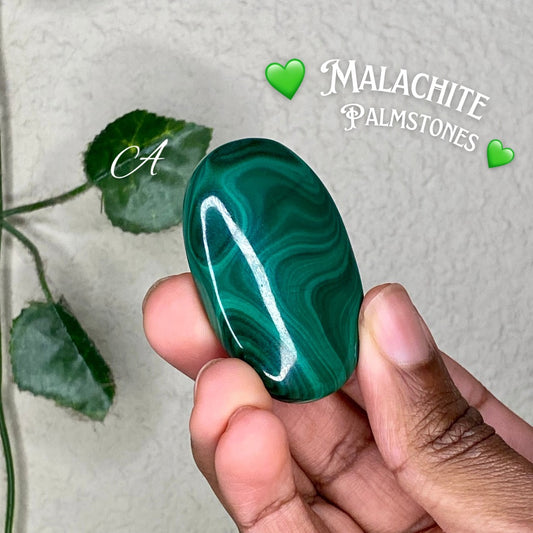 Malachite Palm Stones