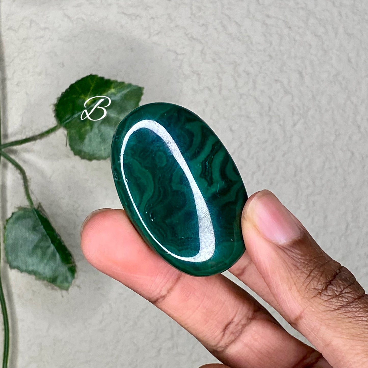 Malachite Palm Stones